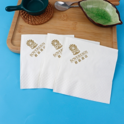 White Custom‑Printed Paper Napkins